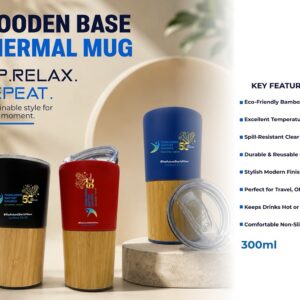 Wooden Base Thermal Mug - JC025PG